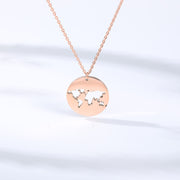 Geometric Round Stainless Steel Minimalist World – Jewelry Gift Ideas — 6