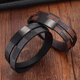 Stainless steel leather bracelet – Jewelry Gift Ideas — 1