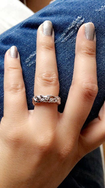 925 Silver Plated Vintage Flower Leaf Ring – Special Occasion Gifts — 2