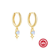 S925 Sterling Silver Diamond Embedded Star Opal Ear – Small Gift Ideas — 2