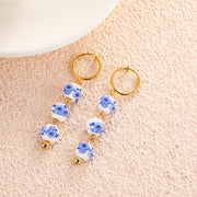Vintage Hand Painted Blue And White Ceramic Beaded – Stylish Gifts — 18