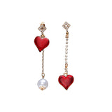 Long Love Earrings With Asymmetrical Tassel – Gifts for Couples — 2