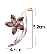 Five-leaf flower crystal brooch – Jewelry Gift Ideas — 5