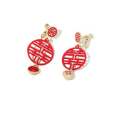 Red New Year Earrings Spring Festival Sterling – Thoughtful Gifts — 9