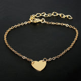 Simple Love Peach Heart Bracelet And Anklet – Jewelry Gift Ideas — 3