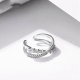 Sterling Silver Ring Fashion Creative Geometric Type – Stylish Gifts — 2