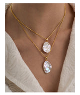 Natural Baroque Petal Pearl Pendant Necklace – Jewelry Gift Ideas — 4