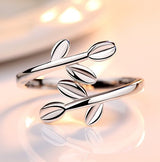 Simple leaf ring index finger jewelry creativity – Jewelry Gift Ideas — 4