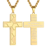 Men's Stainless Steel Lettering Cross Necklace – Jewelry Gift Ideas — 9