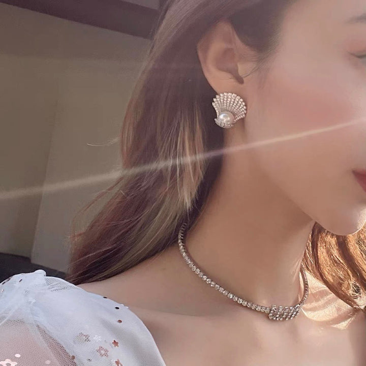 Women's New Style Shell Earrings Pearl Temperament – Stylish Gifts — 1