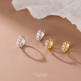 Silver Diamond Fried Dough Twist Earrings Female – Gifts for Her — 3