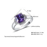 Simple Fat Square White Gold Plated European – Stylish Gifts — 8