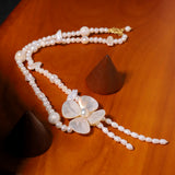 Tassel Necklace Shell Flower Pendant Advanced – Jewelry Gift Ideas — 3
