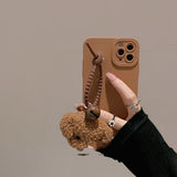 Plush Retro Brown Teddy Pendant Case – Jewelry Gift Ideas — 3