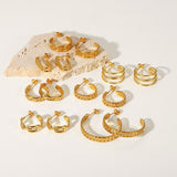 Gold Titanium Steel Chain Ear Ring Ladies – Surprise Gifts — 8
