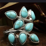 Eight Leaf Green Agate Ring Natural Style Ring – Stylish Gifts — 6