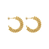 Stitching C Shaped Earrings Small Jewelry – Jewelry Gift Ideas — 3