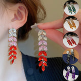 Gradient Color Tassel Wheat Long Earrings Women – Gifts for Her — 1
