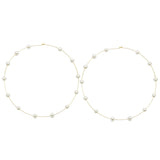 Pearl Large Hoop Earrings – Practical Gifts — 4
