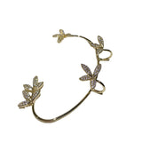 Niche Design Micro-inlaid Zircon Maple Leaf Earrings – Stylish Gifts — 2