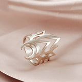 Flame Crescent Exaggerated Geometry Stainless – Unique Gift Ideas — 1