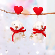 Long Cute Animal Plush Long Chain Earrings – Stylish Gifts — 5