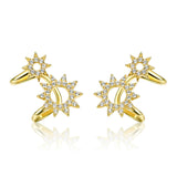 S925 silver earrings sun shape geometry – Small Gift Ideas — 1