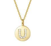 Single Studded Letter Necklace – Jewelry Gift Ideas — 12