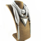 Round Chain Fringe Pendant Scarf Shawl Scarf – Jewelry Gift Ideas — 3
