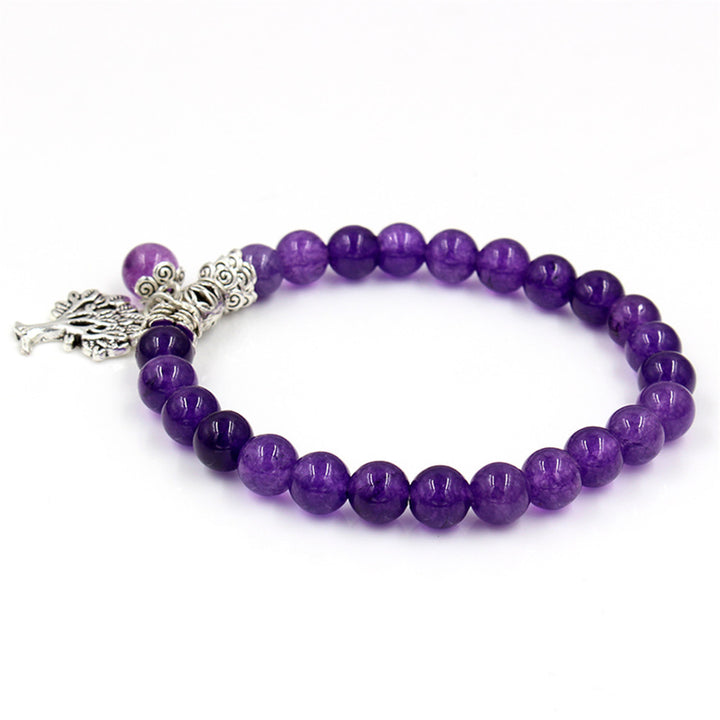 Natural Purple SPAR Hand Chain tree Pendant – Jewelry Gift Ideas — 1