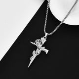 Retro Rose Cross Ornament Men And Women Long – Jewelry Gift Ideas — 3