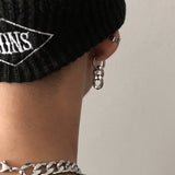 Titanium steel chain hoop earrings – Meaningful Gifts — 1