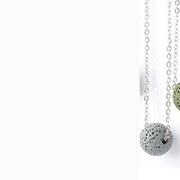 Simple Wild Volcanic Stone Round Bead Necklace – Jewelry Gift Ideas — 14