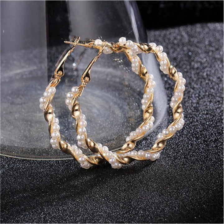 Metal Pearl Earrings Earrings – Everyday Gifts — 1