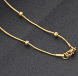 Round Snake Chain Beads Necklace – Jewelry Gift Ideas — 6