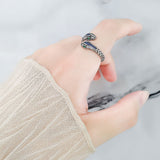 S925 Sterling Silver Diamond Retro Snake Ring – Unique Gift Ideas — 2