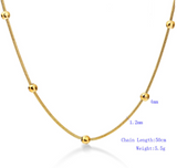 Round Snake Chain Beads Necklace – Jewelry Gift Ideas — 7