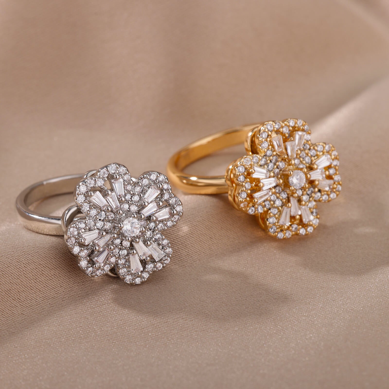 European And American Rotating Clover Ring Female Ins – Stylish Gifts — 1