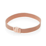 Rose Gold Alloy Sterling Silver Wide Bracelet – Jewelry Gift Ideas — 2