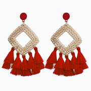 Rattan raffia tassel earrings – Holiday Gift Ideas — 4