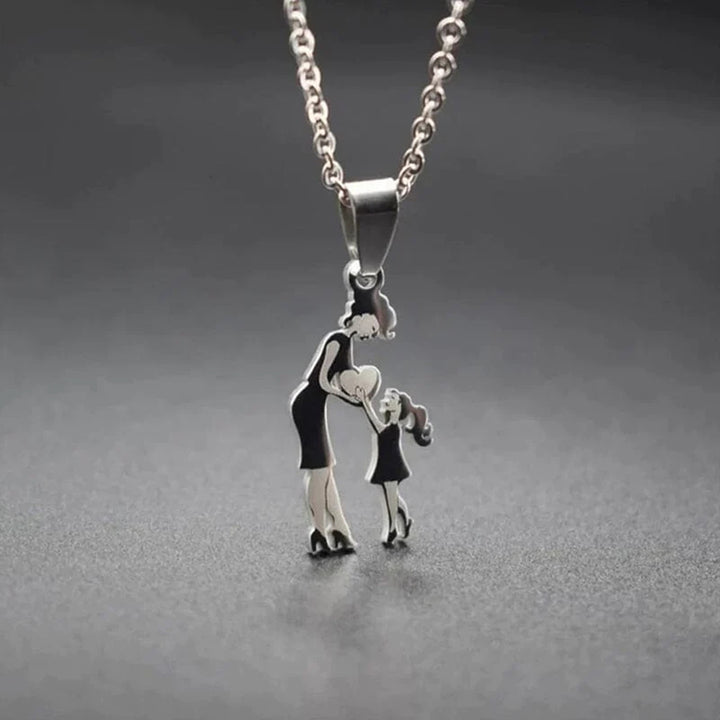 Stainless Steel Mother And Children Necklace Love – Jewelry Gift Ideas — 1