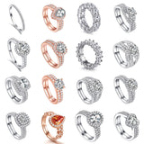 925 Sterling Silver Ring For Women Combination Sets – Gifts for Her — 16