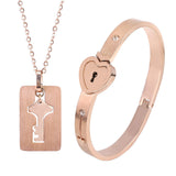 Fashion Jewelry Titanium Steel Couple Love Lock – Jewelry Gift Ideas — 11