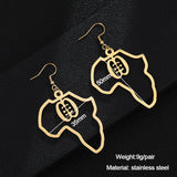 Gold Stainless Steel Adinkra Gye Nyame Earrings – Small Gift Ideas — 3