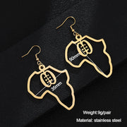 Gold Stainless Steel Adinkra Gye Nyame Earrings – Small Gift Ideas — 3