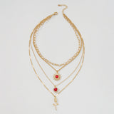 Layered Necklace Elegant Metal Chain Diamond – Jewelry Gift Ideas — 3