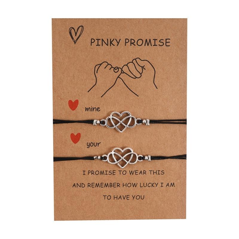 Personalized Alloy Heart-Shaped Lovers Bracelet – Jewelry Gift Ideas — 1