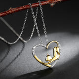 Animal Shape Gold-plated Pendant Cat Heart – Jewelry Gift Ideas — 4