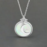 White Fritillary Star Moon Pendant Clavicle Chain – Jewelry Gift Ideas — 1