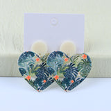 Women's Vintage Color Clash Embossed Acrylic Earrings – Gifts for Her — 12